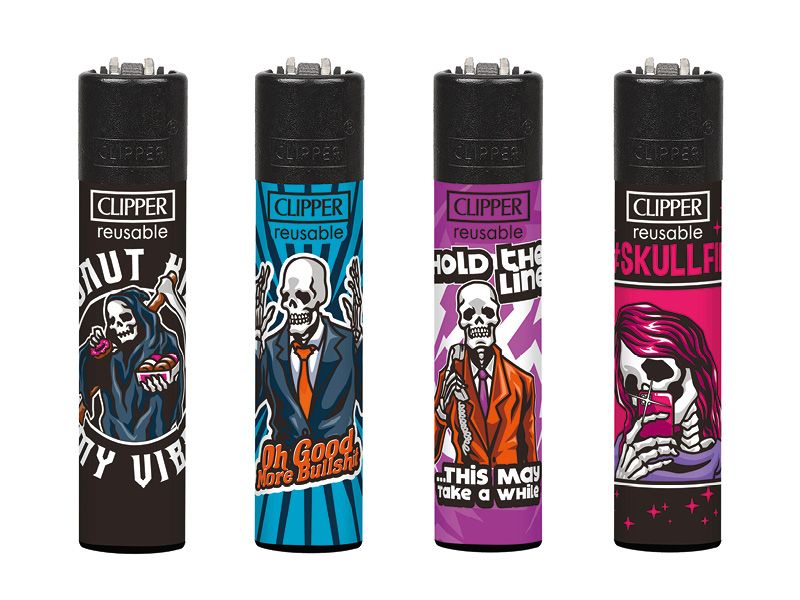 Clipper aansteker - Skulls 23 - CP11 (4 stuks)