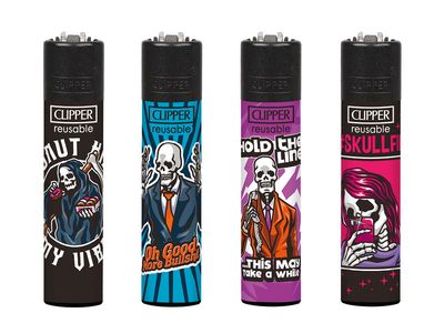 Clipper aansteker - Skulls 23 - CP11 (4 stuks)