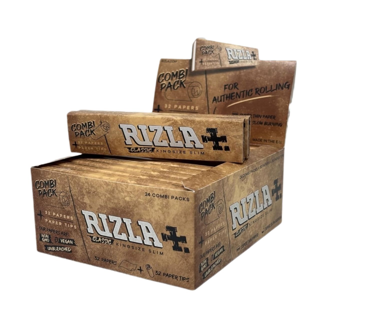 Rizla Brown Kingsize combi pack Display ( 24 stuks)