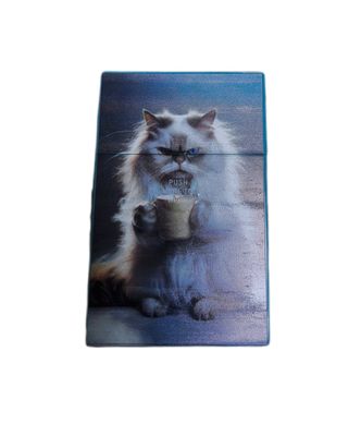 Sigarettendoosje Kat wit/groen  85mm 20 sigaretten