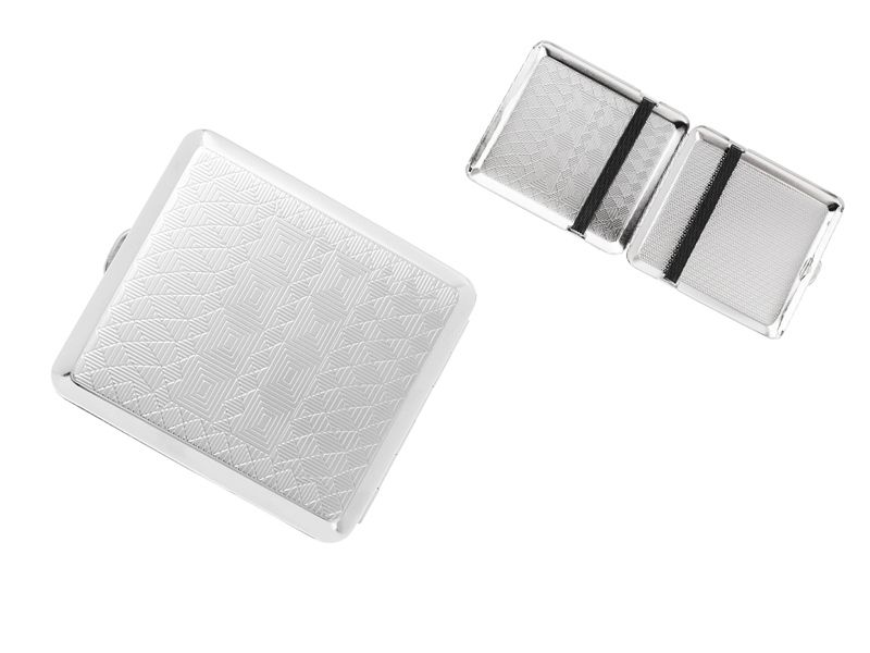 Sigaretten etui "Chrome Satin" met elastische band