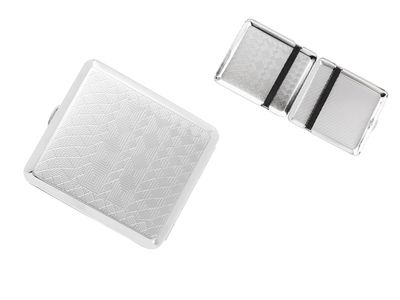 Sigaretten etui "Chrome Satin" met elastische band