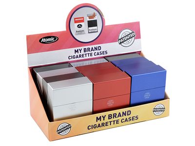 Metalen sigarettendoosje met kijkvenster, voor 25 sigaretten