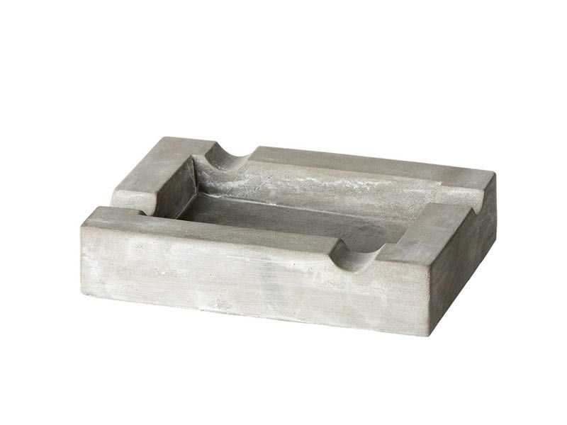 Aasbak "Grijs" beton, met 4 schappen; 15,6 x 11,7 x 3,2 cm