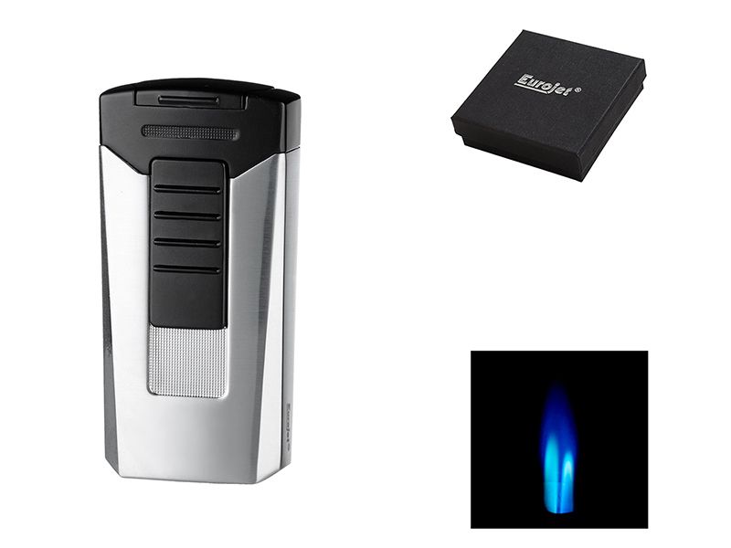 Storm aansteker "Race" chroom, 2-pack jet-flame