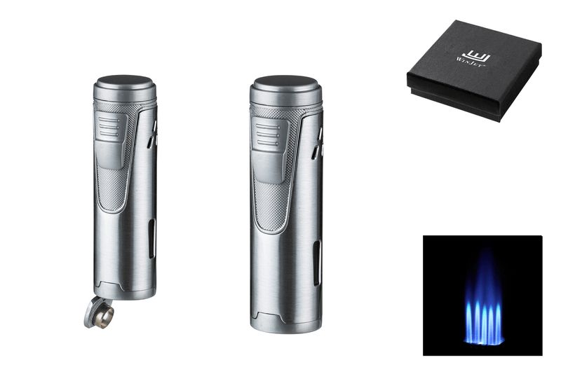 Sigarenaansteker "Winjet" Anton antraciet; 5-serie Jet; met boor