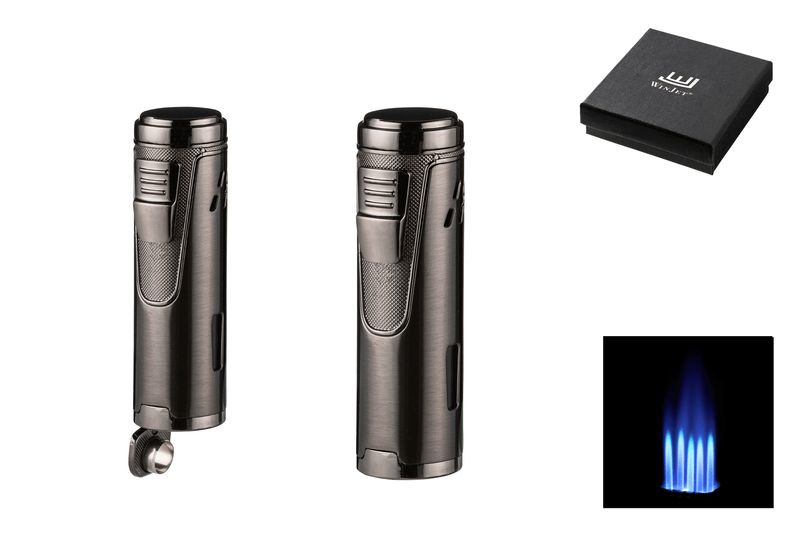 Sigarenaansteker "Winjet" Anton antraciet; 5-serie Jet; met boor