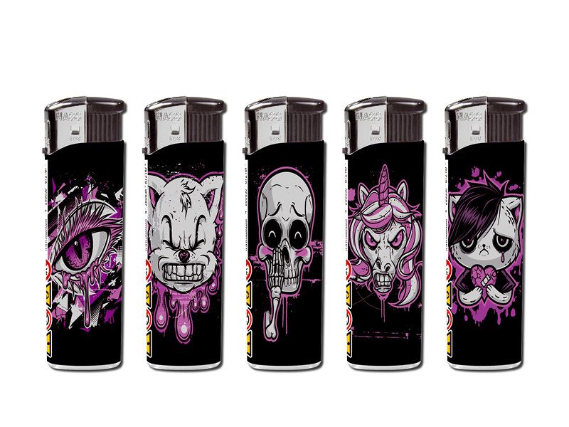 Wegwerpaanstekers CRUNCE FACES (5stuks)