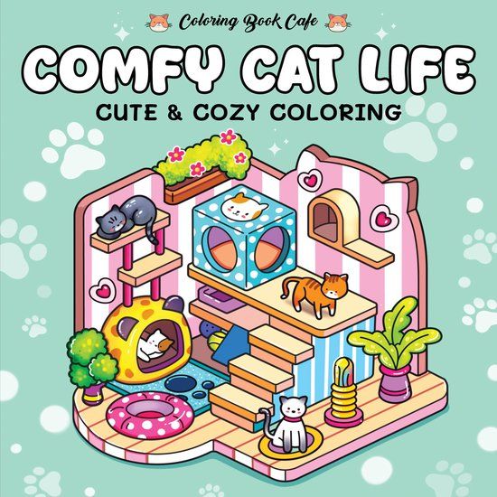 Comfy cat life Cute &amp; Cozy coloring