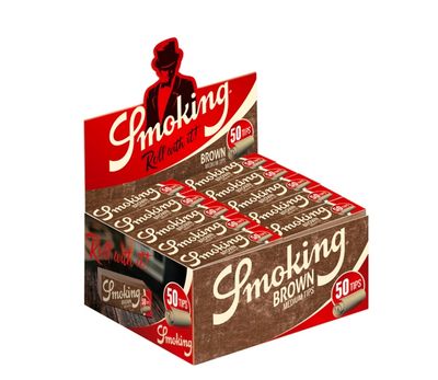 Smoking  Tips Brown Display 50 stuks