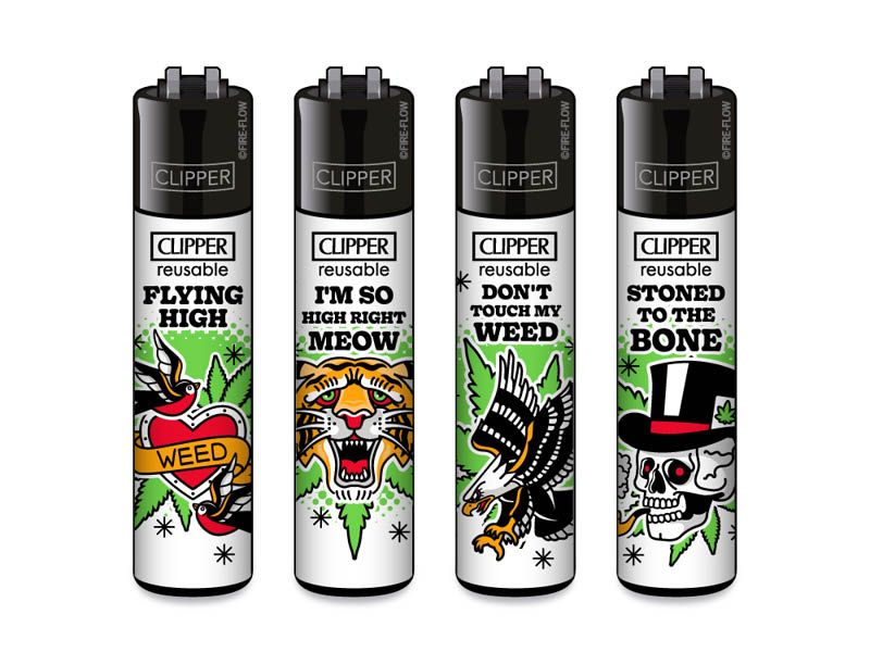 Clipper aansteker -420 TATTOO #2- CP11 (4 stuks)