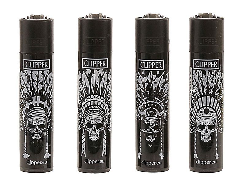Clipper aansteker - Indian skull - CP11 (4 stuks)