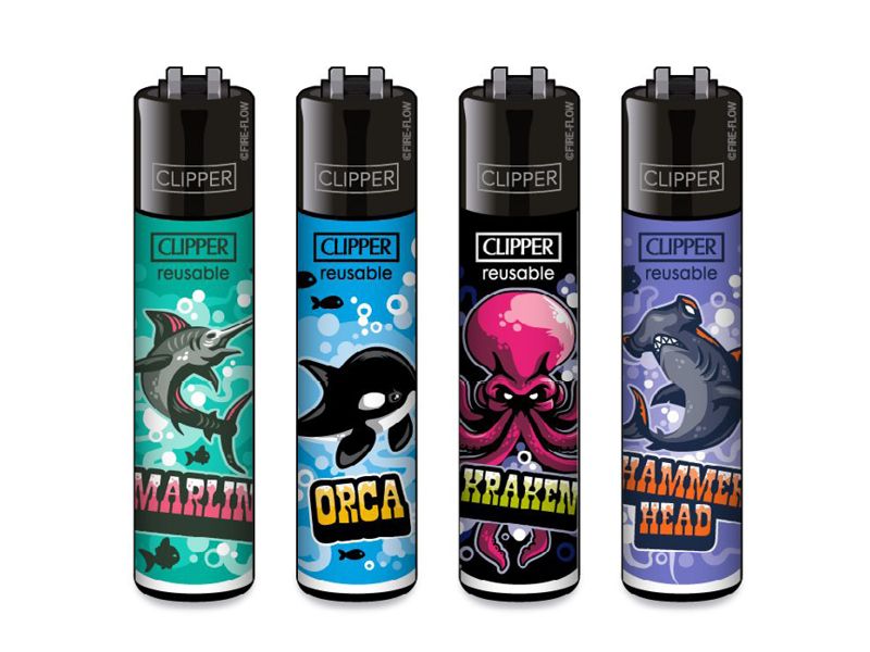 Clipper aansteker - Ocean life - CP11 (4 stuks)