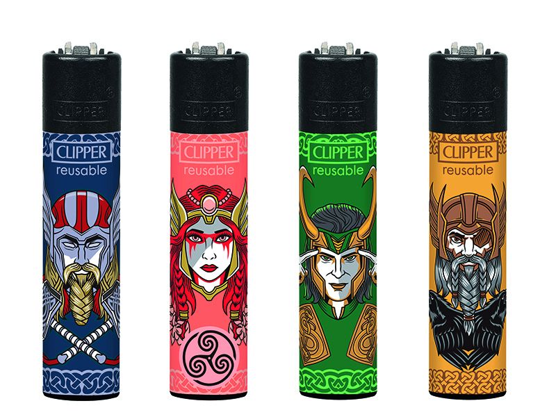 Clipper aansteker - Nordic Gods - CP11 (4 stuks)