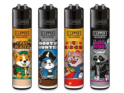 Clipper aansteker - Tripp Buddies - CP11 (4 stuks)