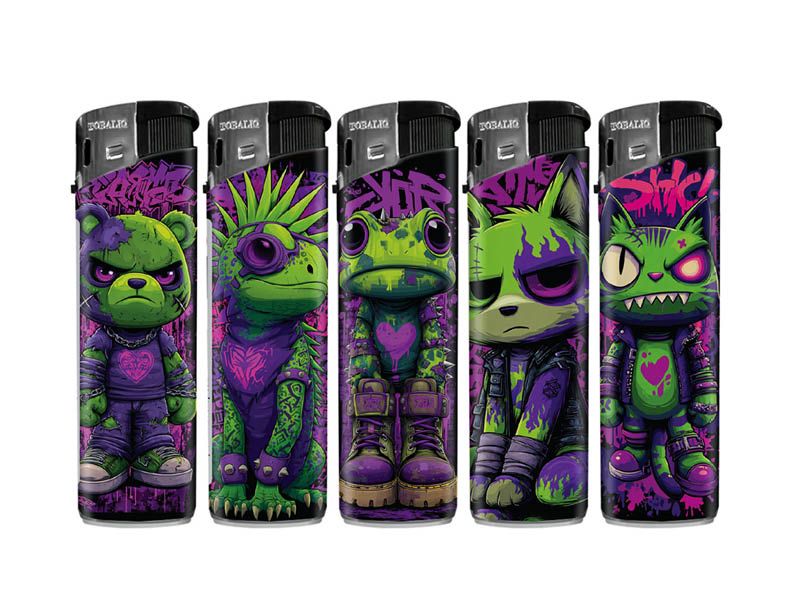Wegwerpaansteker Angry Purple (5stuks)