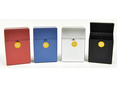 Sigarettendoosjes "Multicolor Brushed", capaciteit: 20 sigaretten