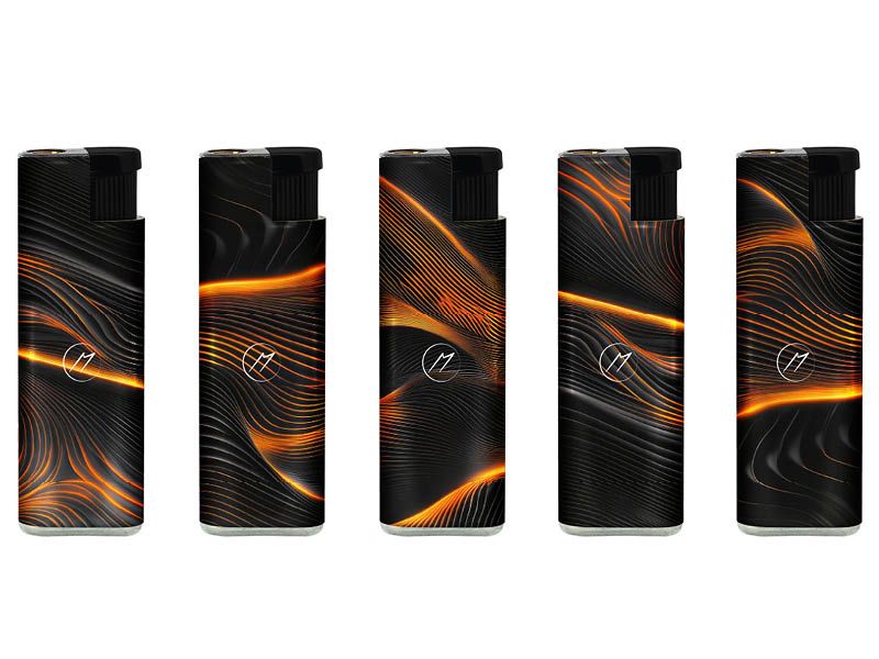 Wegwerpaansteker Orange Waves (5stuks)