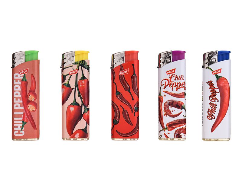 Wegwerpaansteker Chili Peppers (5stuks)