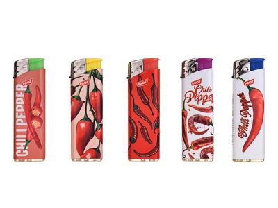 Wegwerpaansteker Chili Peppers (5stuks)