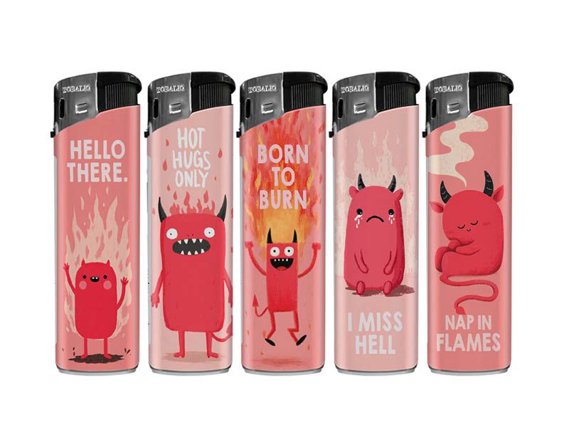 Wegwerpaansteker Cute Hell (5stuks)
