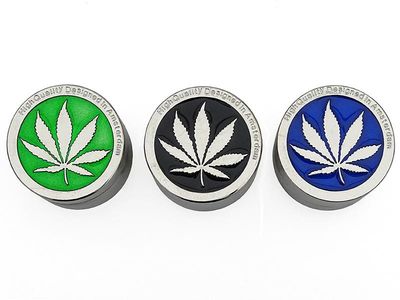 Grinder 'Hemp sheets' 4delig, 38 x 40 mm