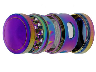 Grinder "Rainbow" 4 delig.; 4x4,5 cm