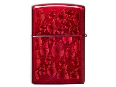 Zippo aansteker - Candy Apple Red Iced with “flame”