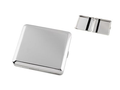 Sigaretten etui "Chrome Satin" met elastische band
