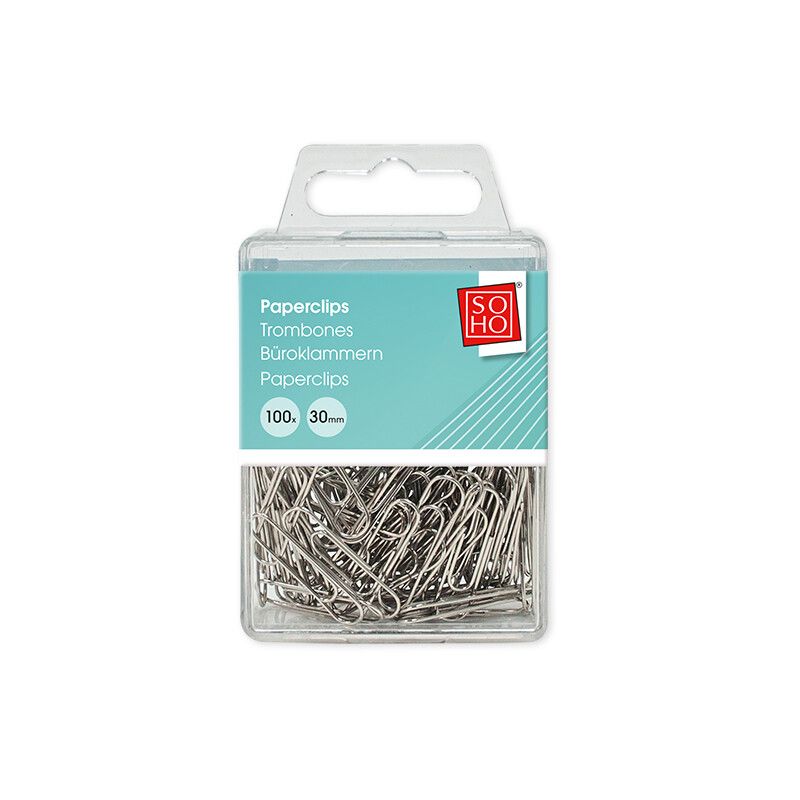 Paperclips 30mm zilver 100stuks