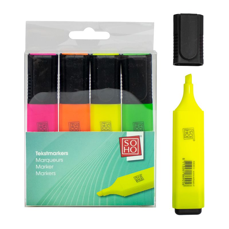 Tekstmarkers set SOHO Neon