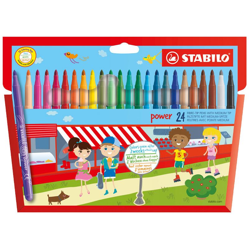 Stabilo Power viltstiften 24 stuks