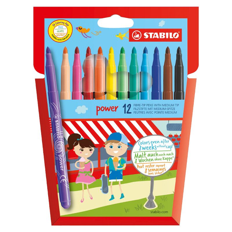 Stabilo Power viltstiften 12 stuks