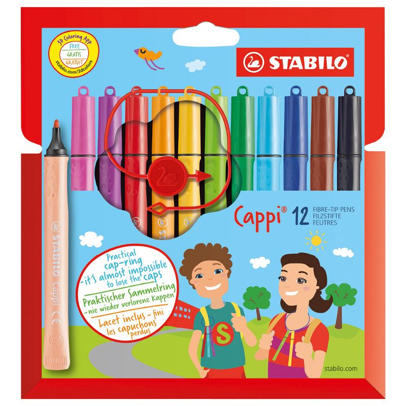 Stabilo Cappi viltstiften 12 stuks etui