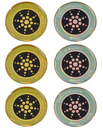 6 x Anti-Radiation Sticker-Chip Multi-Pack (Gold, Silver or 3 of Each Colour)