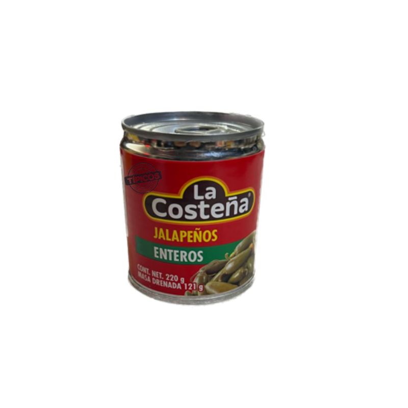 JALAPEÑOS ENTEROS 220GR  LA COSTEÑA