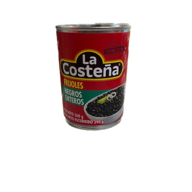 FRIJOLES NEGROS ENTEROS LA COSTEÑA 560G