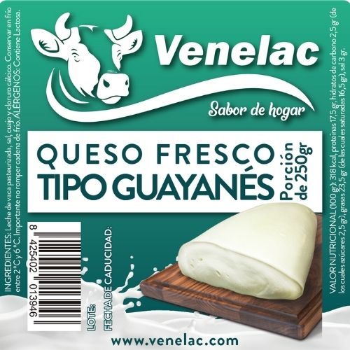 QUESO GUAYANES 250GR VENELAC