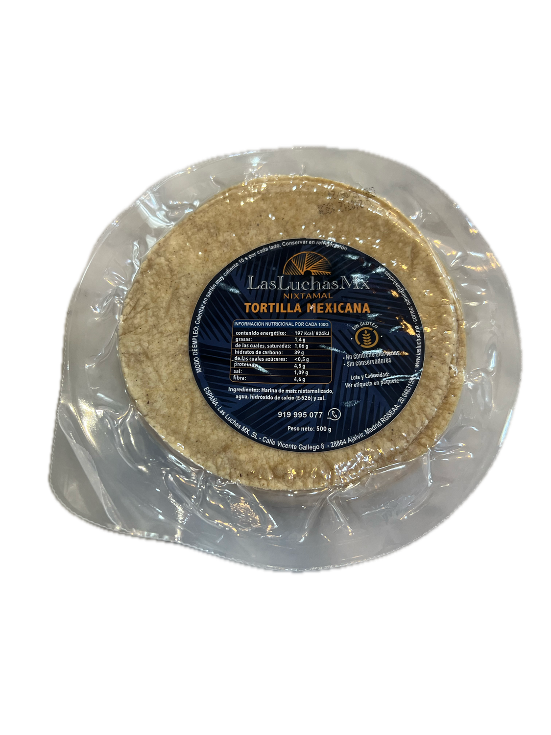 TORTILLA DE MAIZ 13CM 500GR LAS LUCHAS