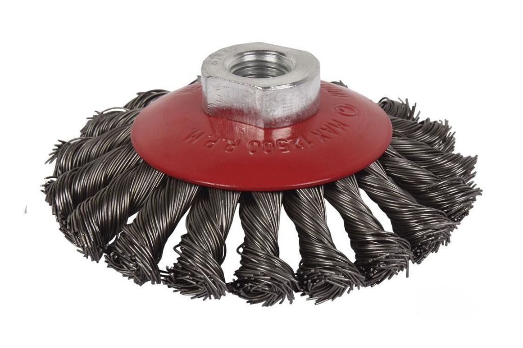 Escova oblíqua trançada M14 Aço