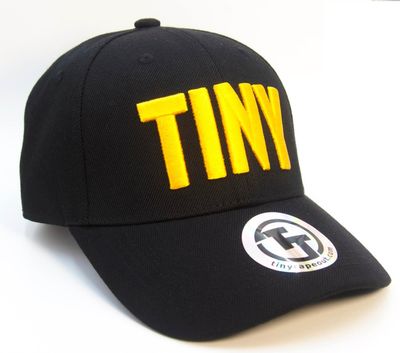 &#39;TINY&#39; text baseball cap - round peak