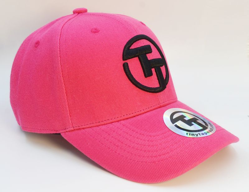 Pink TT logo baseball cap - round peak