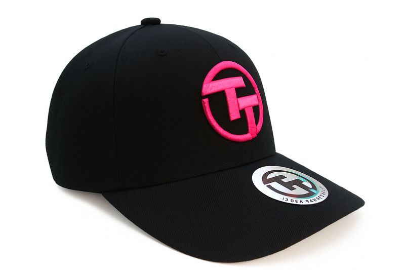 Black TT cap - round peak
