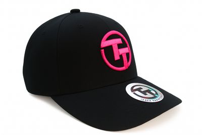 Black TT cap - round peak