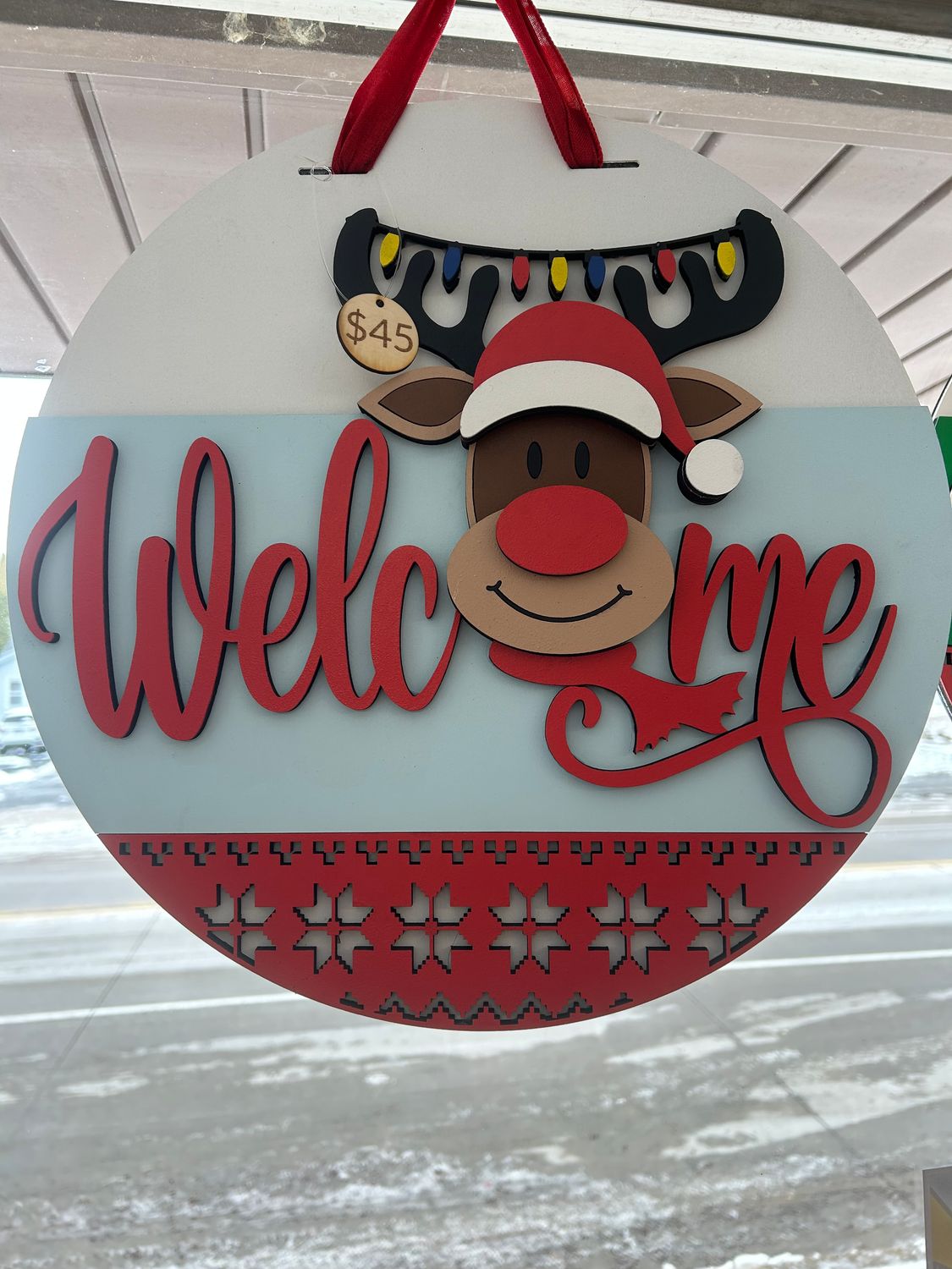 Welcome Reindeer Door Hanger