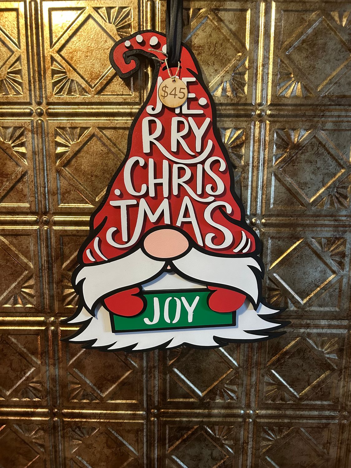 Gnome Christmas Door Hanger