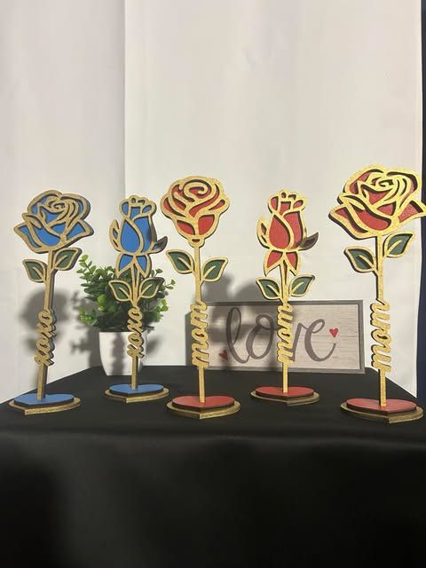 Laser Engraved Flower