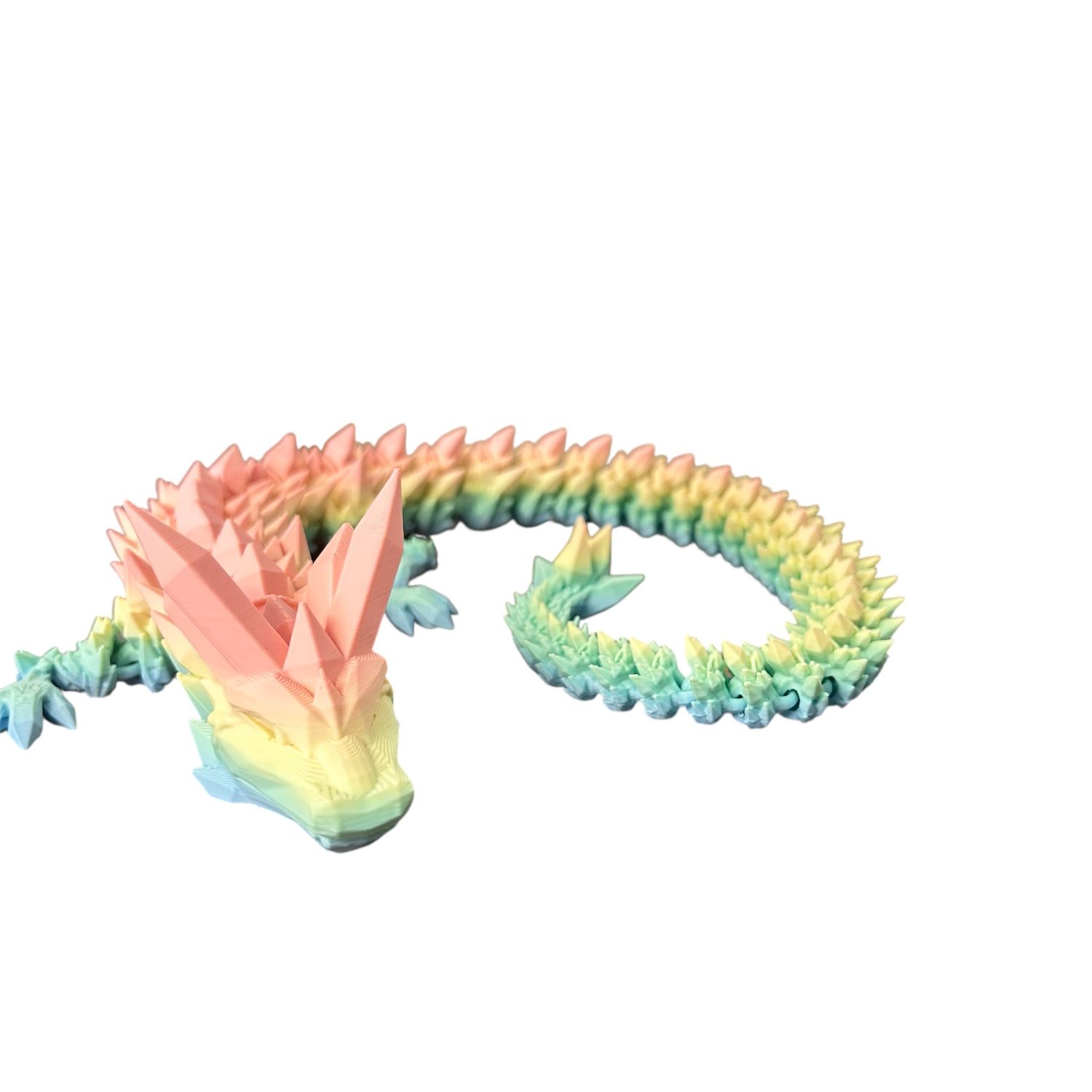 3D Rainbow Crystal Dragon