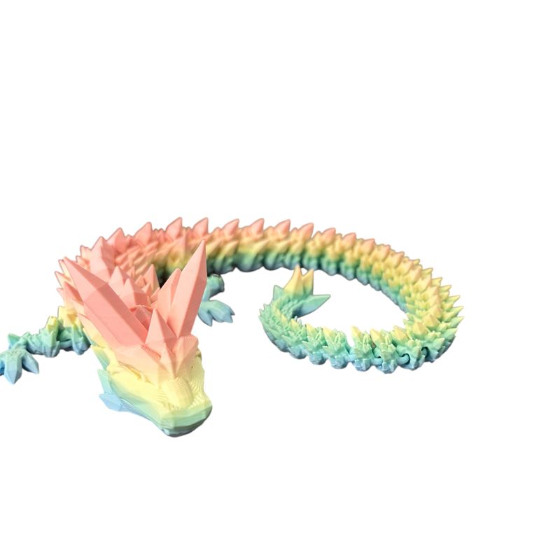 3D Rainbow Crystal Dragon