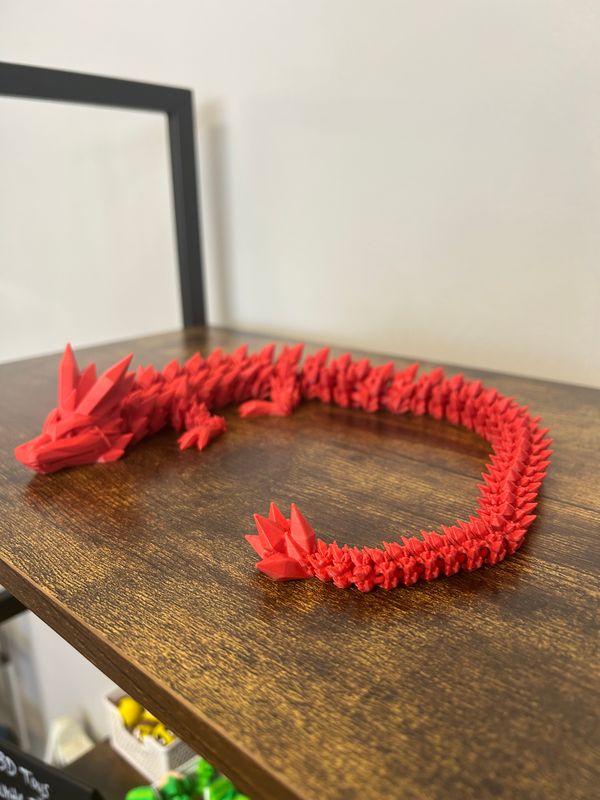 3D Red Crystal Dragon